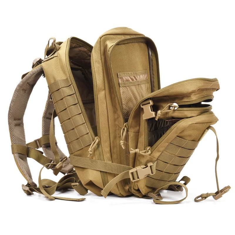 REEBOW GEAR Tactical Backpack for Men Army Molle Military Style Assault Pack Bug Bag Backpacks Daypack (34L Tan) - Image 3